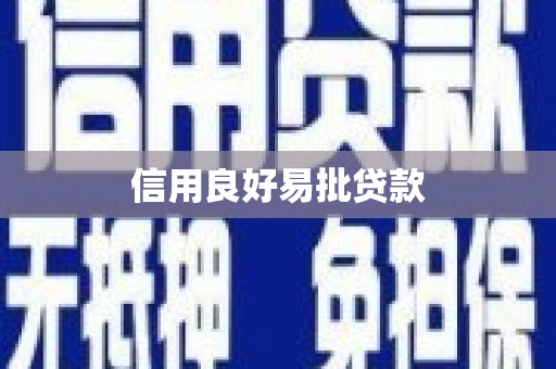 临河信用良好易批贷款