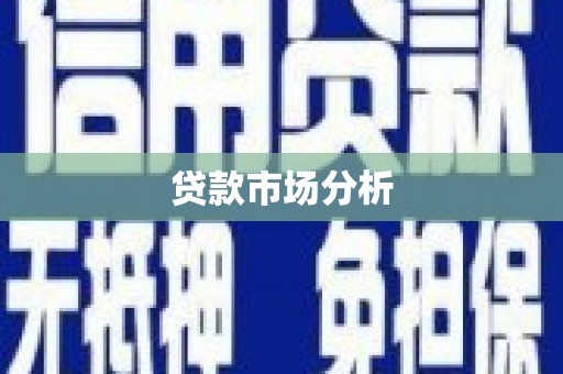 临河贷款市场分析
