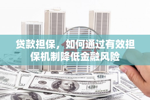 临河贷款担保，如何通过有效担保机制降低金融风险