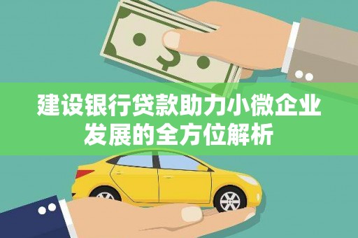 临河建设银行贷款助力小微企业发展的全方位解析