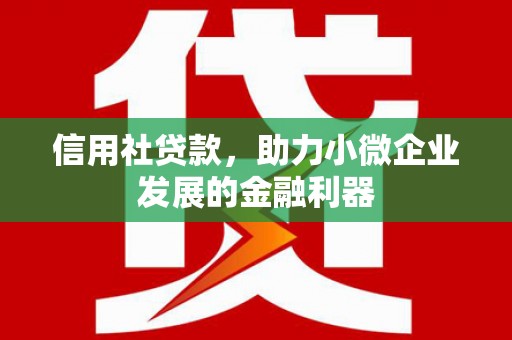 临河信用社贷款，助力小微企业发展的金融利器