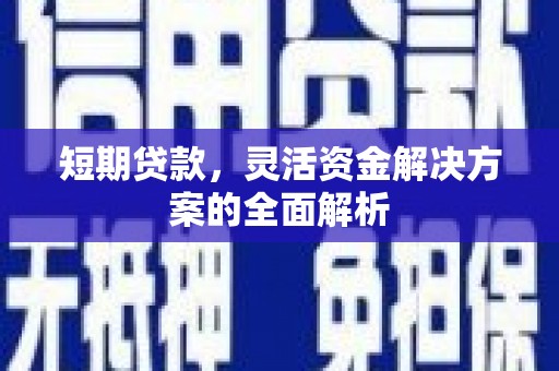 临河短期贷款，灵活资金解决方案的全面解析